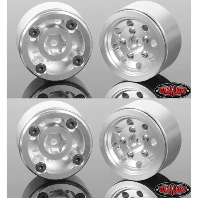RC4WD Z-W0280 Classic 8-Hole 1.0" Beadlock Wheels (4) Silver - Image 1 of 4