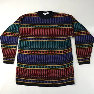 Suéter Catalina De Colección Para Hombre Mediano Colorido Abstracto Geométrico Años 70 80 Vacaciones - Imagen 1 de 8