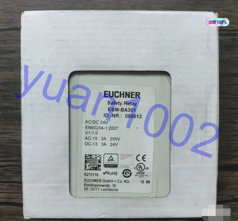 NEW EUCHNER ESM-BA301 085613 Safety relay Fast FedEx or DHL - Image 1 of 4