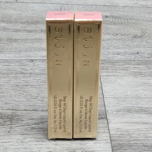 LOTE DE 2 Stila Stay All Day lápiz labial líquido pátina (rosa polvorienta) 0,05 fl oz - NUEVO - Imagen 1 de 6