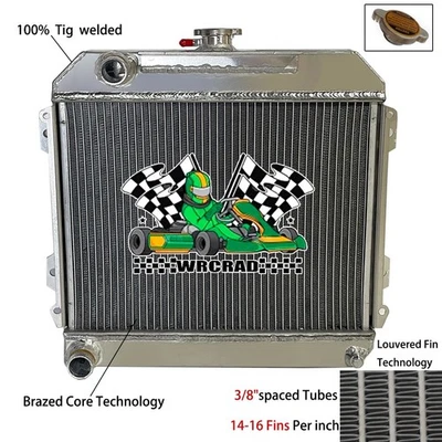 Radiador de aluminio apto para Toyota Corolla TE27 TE21 TE28 2TC/2TG 1.6 1971-1974 1972 Foto 1 de 4