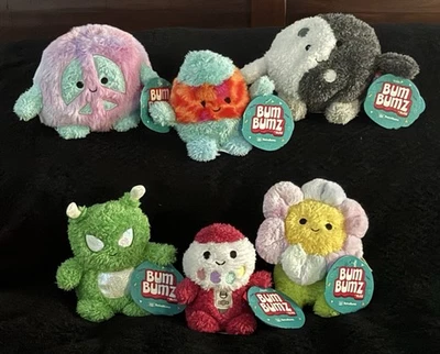 BumBumz RETRO Bumz Full Set of 6 - 4 1/2” Plush by Russ, Brand New w/ Tags - Image 1 of 4