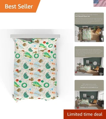Super Soft 4-Piece Holiday Cotton Flannel Sheet Set, National Lampoon’s Xmas - Image 1 of 4
