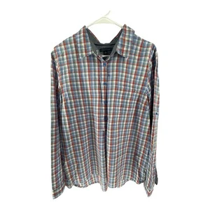 Tommy Hilfiger Multicolored Plaid Long Sleeve Button Down Shirt Men's Size XL - Picture 1 of 6