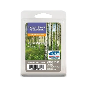 Better Homes & Gardens Pure White Woods Scented Wax Cubes 2.5 Oz LE NEW - Picture 1 of 2