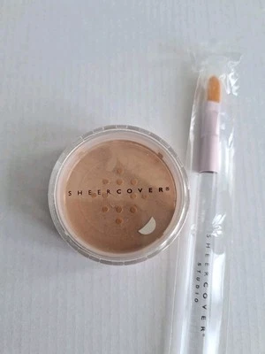 Sheer Cover Bronzing Tan Minerals Lip To Lid Highlighter Bronze 1g & Brush NEW - Image 1 of 4
