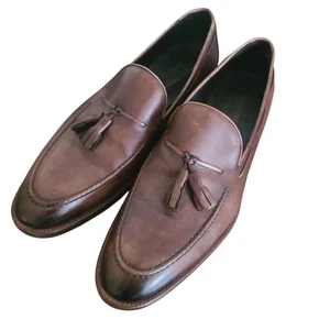 Mocasines Johnston & Murphy Hartley Para Hombres EE. UU. 12 Marrón Italiano Piel de becerro Borla - Imagen 1 de 10