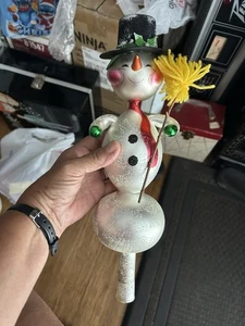 CHRISTOPHER RADKO "ITALIAN ICE SNOWMAN" FINIAL TREE TOPPER 13" #95-273-0 Rare - Bild 1 von 3