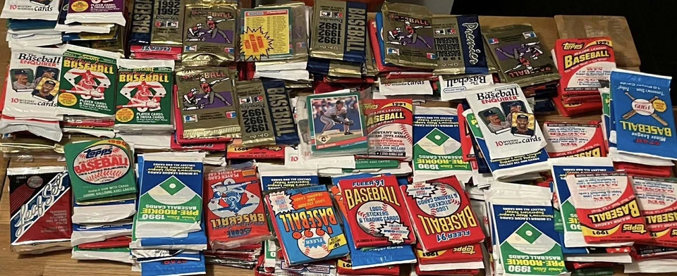 Big Wholesale Lot X 100 Unopened Vintage Baseball ⚾️ Cards in Packs Various Year - Bild 1 von 1