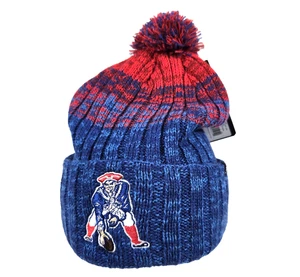 New England Patriots 47 Brand Pom Beanie Hat NFL Knit Cap Winter New - Picture 1 of 10