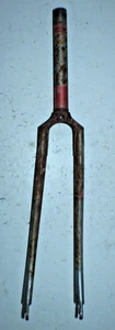 Vintage Columbus Road Bike Fork 27" 700c 1" Threaded 200mm Steel Shimano Dropout - Picture 1 of 16