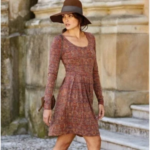 PERUVIAN CONNECTION Sarawak Ikat Mini Dress Long Sleeve Size XS - Picture 1 of 8