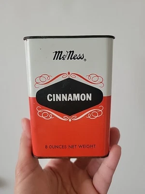 Vintage McNess  Spice Tin - Cinnamon Furst McNess Freeport IL Advertising - Image 1 of 4