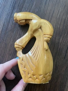 Vintage UdSSR Lietuva Litauen Volkskunst Holz handgeschnitzt tanzende Dame Figur - Bild 1 von 6
