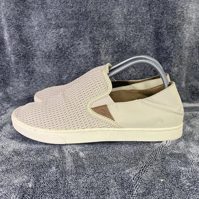 OluKai Pehuea Para Mujer Talla 10 Beige Zapatos Sin Cordones Malla Informales Cómodas Tenis Foto 1 de 4