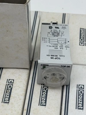 CROUZET 88 888 131 TIME DELAY TIMER TOP 36 0,06-60 Sec 88888131 - Image 1 of 4