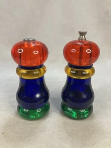 VTG Olde Thompson Pepper Mill Sunset Fiesta Pepper Grinder & Salt Shaker 1980’s - Picture 1 of 5