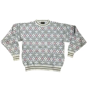 Vintage Robinsons Cotton Diamond Opa Sweater Size Medium - Bild 1 von 5