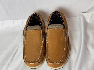 Reel Legends Mens Outrigger Casual Slip on Top-Sider Boat Shoes Tan Loafer 7.5M - Picture 1 of 12