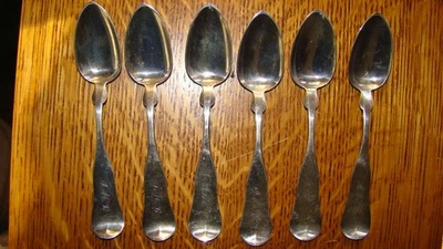 6 cucharas de plata para monedas Sexton & Whitaker Maybe Ny o Nj 120 g de una finca local Foto 1 de 4