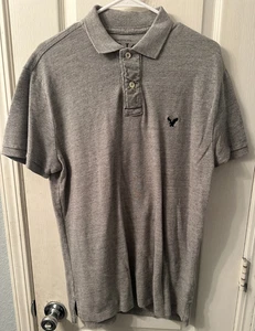 Men's American Eagle Gray Polo Shirt Size Large - Picture 1 of 5