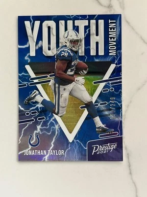 2021 Prestige Youth Movement Blue #YM-4 Jonathan Taylor /249 Indianapolis Colts - Image 1 of 2