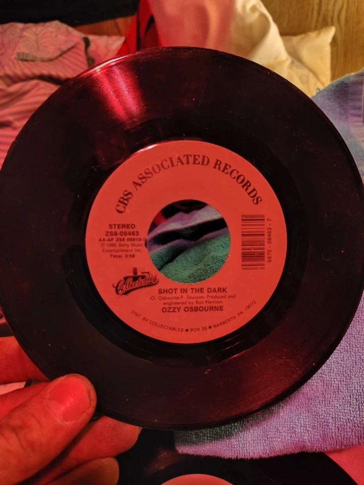 Ozzy Osbourne Crazy Train/Shot In The Dark 45 RPM Record CBS Records Zs8-08463 - Image 1 of 2