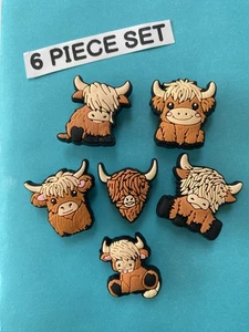 Highland Vaca Ganado Granja Animal Jibbitz Crocs Zapatos Dijes Zueco Dije Jibbit Croc - Imagen 1 de 5