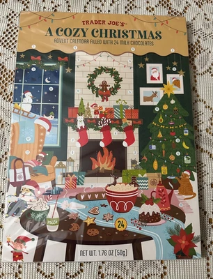 TRADER JOE'S Chocolate Calendario de Adviento 2025 24 Días Cuenta Regresiva Una ACOGEDORA NAVIDAD Foto 1 de 4