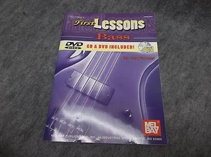 Mel Bay Erste Lektionen Bass Musik Anfänger Lehrbuch CD DVD Video NEU - Bild 1 von 1