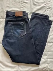 Pre-Owned 2021 Madewell Men's Straight Selvedge Denim Jeans in Resin Rinse 34x32 - Picture 1 of 12