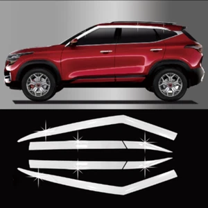 For Kia Seltos 2020-23 Chrome Window Visor Vent Shades Sun Rain Guard Deflector - Picture 1 of 7