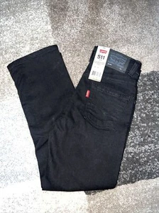 511 Levi's Boys Slim Fit Flex Stretch Jeans, Black Size 7 NWT - Picture 1 of 6