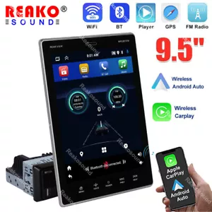 2+64G 9.5''Single Din Car Radio Stereo For Apple Carplay Android Auto GPS Navi - Picture 1 of 16