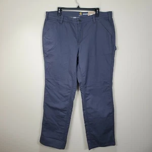 Carhartt Crawford Fleece gefütterte gerades Bein grau blau Hose 16 neu mit Etikett Original Passform - Bild 1 von 6