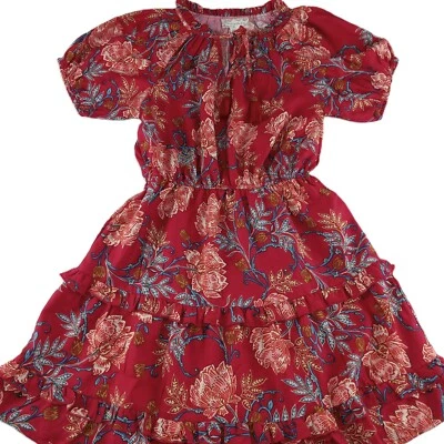 Band Of The Free B.O.G. Mini vestido para mujer Connie en capas talla pequeña granate rubor Foto 1 de 4