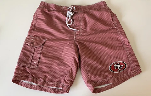 San Francisco 49ers Mens Size L Bathing Suit Swim Trunks Cover
