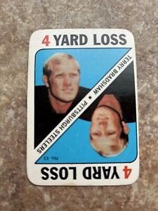 1971 Topps Game Terry Bradshaw Rookie #43 football card  minor crease