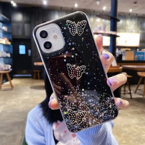 For Apple iPhone 15 14 13 12 11 Pro Max X XS  Bling Glitter Soft Case Cover - Picture 1 of 12