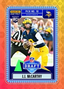 2024 NFL DRAFT PANINI INSTANT #1 JJ MCCARTHY PICK #10 VIKINGS! MICHIGAN PRESALE - Picture 1 of 1