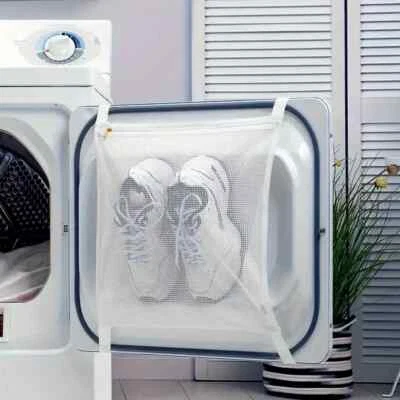 Large Laundry Mesh Sneaker Shoe-Delicates Wash & Dry Zip Bag, Adjustable Straps - Image 1 of 4