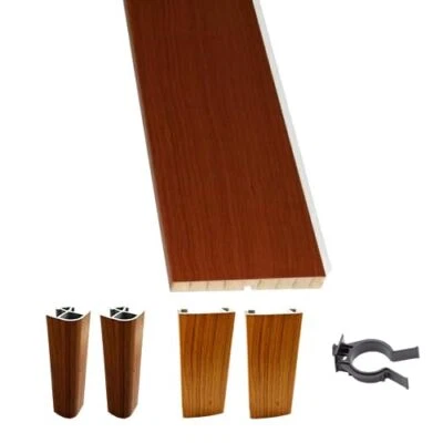 KIT Zoccolo Cucina 2 PZ 2MT +1PZ 1MT CILIEGIO H 10 12 15 CM CON ANGOLI E GANCI - Immagine 1 di 4