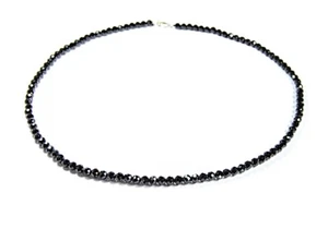 Collana Pietra Preziosa Spinello Sfaccettato Forma a Sfera Ø3 MM 925 Argento - Bild 1 von 3