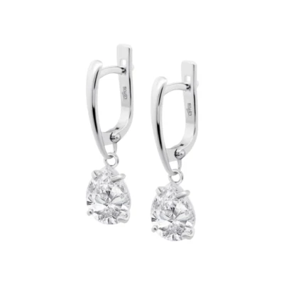 Orecchini Donna Lotus Silver LP3809-4/1 In Argento Pendenti Con Zircone A Goccia - Immagine 1 di 2