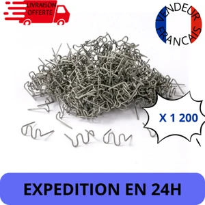 Agrafes Soudeuse Pare-Choc Soudure Plastique Réparation 1 200 Pièces - Imagen 1 de 3