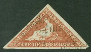 SG 5 Cape of good hope 1855-58. 1d brick red/cream toned paper. Very fine used.. - Picture 1 of 2