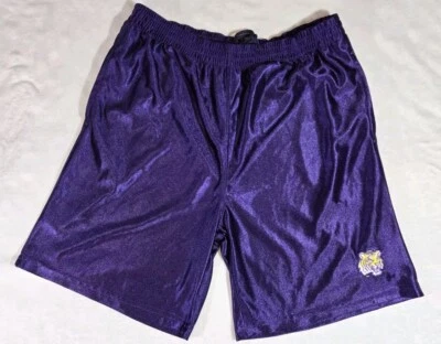 LSU Tigers Athletic Shiny Basketball Shorts Mens Large 32x8 Purple  - Image 1 of 4
