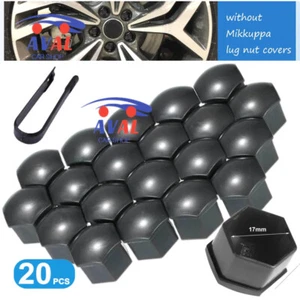 20PCS 17mm Black Gloss Alloy Wheel Nut Bolt Covers Caps Universal For Any Car - Picture 1 of 6