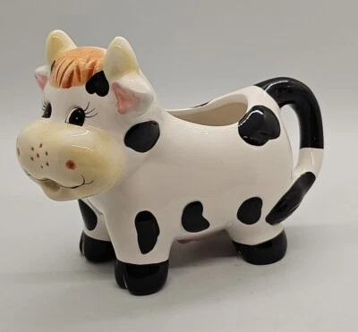 Houston Harvest Holstein Vaca Cerámica S Crema Granja Decoración Foto 1 de 4