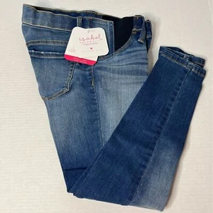 Isabel Umstandsmode dünne kurze Seitenwand blaue Jeans Power Stretch Größe 00/24 Neu! - Bild 1 von 11